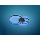 Trio 652710342 LED přisazené stropní svítidlo Aaron 1x36W | 3000lm | 3000-6000K | IP20 | RGBW - stmívatelné, nastavení teploty osvětlení, paměťová funkce, dálkové ovládání, technologie WiZ, antracit