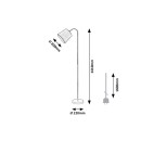 Rabalux 6640 stojací svítidlo Godric 1x25W | E27 - černá