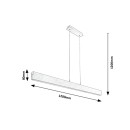 Rabalux 6670 LED závěsné stropní svítidlo Tithania 1x24W | 1920lm | 2700-6500K - stmívatelné, nastavitelná teplota osvětlení, hliník, bílá