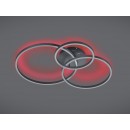 Trio 670810632 LED přisazené stropní svítidlo Winona 1x28W+10W | 3200lm | 2700-6500K | RGB - stmívatelné, noční režim, dálkové ovládání, černá