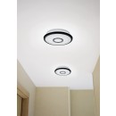 Trio 679114232 LED stropní svítidlo Okinawa 1x18W | 1800lm | 3000-5500K - třpytivý efekt, stmívatelné, dálkové ovládání, noční režim, nastavení teploty osvětlení, paměťová funkce, bílá, černá