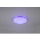 Trio 680213500 LED stropní svítidlo Frodeno 1x12W | 1200lm | 4000K | IP44 | RGB - stmívatelné, dálkové ovládání, hvězdný efekt, bílá