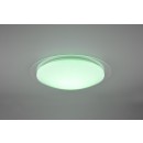 Trio 680214800 LED stropní svítidlo Frodeno 1x18,5W | 1900lm | 4000K | IP44 | RGB - stmívatelné, dálkové ovládání, hvězdný efekt, bílá