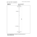 Lucide L197912031 LED stojací lampa ZENITH  | 20W integrovaný LED zdroj | 2200lm | 3000K