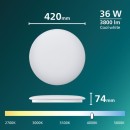 Philips 8721103069115 LED přisazené stropní svítidlo CL200 | 36W integrovaný LED zdroj | 3800lm | 4000K | bílá