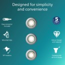 Philips 8721103036995 sada zápustných svítidel Peridot GU10 | chrom