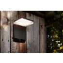 Lutec 6943101012 LED venkovní solární nástěnné svítidlo Moze 1x8W | 1000lm | 4000K | IP44 - černá