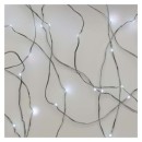 Emos D3AC02 vánoční nano řetěz 4m 40 LED | 2,4W | IP44 - studená bílá, časovač, stříbrná