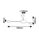 Rabalux 98071275 LED přisazený lustr Amadeo  | 10W integrovaný LED zdroj | 1200lm | 3000K