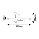 Rabalux 98071276 LED přisazený lustr Amadeo  | 21W integrovaný LED zdroj | 2500lm | 3000K