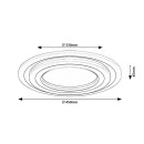 Rabalux 98071315 LED přisazené stropní svítidlo Taneli2  | 56W integrovaný LED zdroj | 5350lm | 3000+4000+6500K