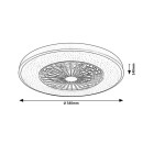 Rabalux 98071334 LED ventilátor s osvětlením Dalfon2 | 72W integrovaný LED zdroj | 2100lm | 3000-6500K