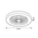 Rabalux 98071336 LED ventilátor s osvětlením Dalfon2 | 40W integrovaný LED zdroj | 2200lm | 3000+4000+6500K
