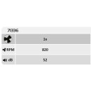 Rabalux 98071336 LED ventilátor s osvětlením Dalfon2 | 40W integrovaný LED zdroj | 2200lm | 3000+4000+6500K