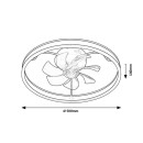 Rabalux 98071337 LED ventilátor s osvětlením Fanfy  | 40W integrovaný LED zdroj | 2200lm | 3000+4000+6500K