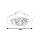 Rabalux 71348 LED ventilátor s osvětlením Dalfon | 24W integrovaný LED zdroj | 2200lm | 3000-6500K | dálkové ovládání | stmívač | bílá