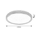 Rabalux 71349 LED přisazené stropní svítidlo Monira | 34W integrovaný LED zdroj | 2300lm | 3000-6500K | dálkové ovládání | stmívač | černá