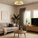 Rabalux 71362 LED přisazené stropní svítidlo Cirano | 24W integrovaný LED zdroj | 1420lm | 3000/4000/6000K | zlatá