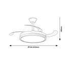 Rabalux 71364 LED ventilátor s osvětlením Fluara | 60W integrovaný LED zdroj | 4800lm | 3000-6500K | dálkové ovládání | stmívač | bílá