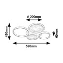 Rabalux 98071378 LED přisazené stropní svítidlo Aranis | 40W integrovaný LED zdroj | 2300lm | 3000-6500K