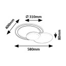 Rabalux 98071402 LED přisazené stropní svítidlo Stavros | 40W integrovaný LED zdroj | 2660lm | 3000-6500K