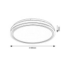 Rabalux 71413 LED přisazené stropní svítidlo Corlet | 23W integrovaný LED zdroj | 1900lm | 3000-6500K | dálkové ovládání | stmívač | bílá