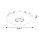 Rabalux 71414 LED přisazené stropní svítidlo Balmerino | 24W integrovaný LED zdroj | 1755lm | 3000-6000K | dálkové ovládání | stmívač | bílá