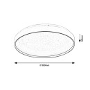 Rabalux 71449 LED přisazené stropní svítidlo Zerava | 34W integrovaný LED zdroj | 2100lm | 3000-6500K | dálkové ovládání | stmívač | černá