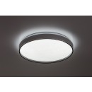 Rabalux 71449 LED přisazené stropní svítidlo Zerava | 34W integrovaný LED zdroj | 2100lm | 3000-6500K | dálkové ovládání | stmívač | černá