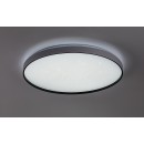 Rabalux 71450 LED přisazené stropní svítidlo Zerava | 60W integrovaný LED zdroj | 3800lm | 3000-6500K | dálkové ovládání | stmívač | černá