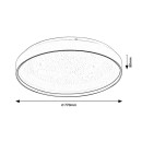Rabalux 71454 LED přisazené stropní svítidlo Zerava | 80W integrovaný LED zdroj | 4600lm | 3000-6500K | dálkové ovládání | stmívač | zlatá