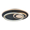 Rabalux 71466 LED přisazené stropní svítidlo Brantiel | 60W integrovaný LED zdroj | 3000lm | 3000-6000K | dálkové ovládání | stmívač | černá