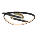 Rabalux 71467 LED přisazené stropní svítidlo Brantiel | 60W integrovaný LED zdroj | 3000lm | 3000-6000K | dálkové ovládání | stmívač | černá