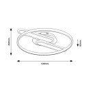 Rabalux 71468 LED přisazené stropní svítidlo Brantiel | 55W integrovaný LED zdroj | 4000lm | 3000-6000K | dálkové ovládání | stmívač | béžová