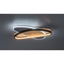 Rabalux 71469 LED přisazené stropní svítidlo Brantiel | 57W integrovaný LED zdroj | 3250lm | 3000-6000K | dálkové ovládání | stmívač | černá