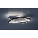 Rabalux 71469 LED přisazené stropní svítidlo Brantiel | 57W integrovaný LED zdroj | 3250lm | 3000-6000K | dálkové ovládání | stmívač | černá