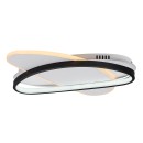 Rabalux 71469 LED přisazené stropní svítidlo Brantiel | 57W integrovaný LED zdroj | 3250lm | 3000-6000K | dálkové ovládání | stmívač | černá