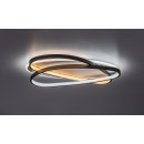 Rabalux 71470 LED přisazené stropní svítidlo Brantiel | 57W integrovaný LED zdroj | 3200lm | 3000-6000K | dálkové ovládání | stmívač | černá