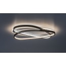 Rabalux 71470 LED přisazené stropní svítidlo Brantiel | 57W integrovaný LED zdroj | 3200lm | 3000-6000K | dálkové ovládání | stmívač | černá