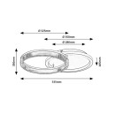 Rabalux 71472 LED přisazené stropní svítidlo Rivona | 22W integrovaný LED zdroj | 1500lm | 3000-6500K | dálkové ovládání | stmívač | zlatá