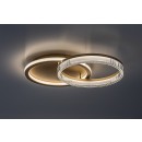 Rabalux 71472 LED přisazené stropní svítidlo Rivona | 22W integrovaný LED zdroj | 1500lm | 3000-6500K | dálkové ovládání | stmívač | zlatá