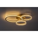 Rabalux 71473 LED přisazené stropní svítidlo Rivona | 38W integrovaný LED zdroj | 3500lm | 3000-6500K | dálkové ovládání | stmívač | zlatá