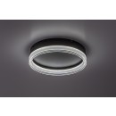 Rabalux 71478 LED přisazené stropní svítidlo Seraphiel | 18W integrovaný LED zdroj | 1110lm | 3000-6500K | dálkové ovládání | stmívač | černá