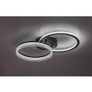 Rabalux 71479 LED přisazené stropní svítidlo Seraphiel | 38W integrovaný LED zdroj | 3100lm | 3000-6500K | dálkové ovládání | stmívač | černá