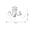 Rabalux 71481 přisazené stropní svítidlo Palomina E27 | bronz