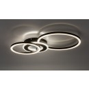 Rabalux 71485 LED přisazené stropní svítidlo Lureo | 24W integrovaný LED zdroj | 1580lm | 3000-6500K | dálkové ovládání | stmívač | černá