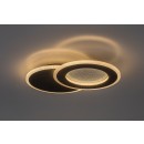 Rabalux 71486 LED přisazené stropní svítidlo Lureo | 24W integrovaný LED zdroj | 1510lm | 3000-6500K | dálkové ovládání | stmívač | černá