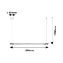 Rabalux 98072169 LED závěsné stropní svítidlo Nivaro  | 28W integrovaný LED zdroj | 3050lm | 3000K