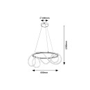 Rabalux 98072191 LED závěsné stropní svítidlo Montema  | 54W integrovaný LED zdroj | 4480lm | 4000K