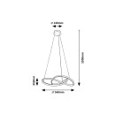 Rabalux 98072215 LED závěsné stropní svítidlo Castiel  | 36W integrovaný LED zdroj | 2380lm | 3000K